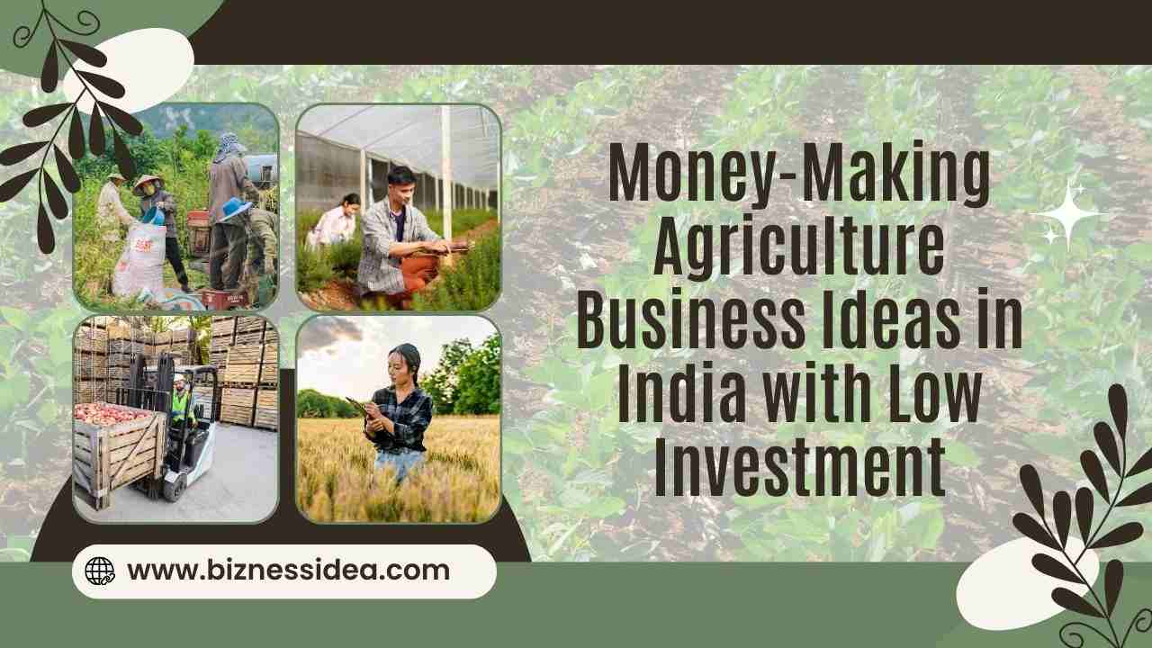 A picture in green showing Agriculture Business Ideas