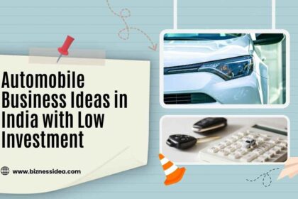 A visual showing Automobile Business Ideas in India