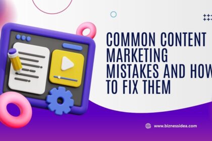 A picture showing some common content marketing mistakes and fixes