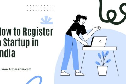 This is a visual showing How to Register a Startup in India
