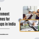 A visual showing the top government schemes for startups in india