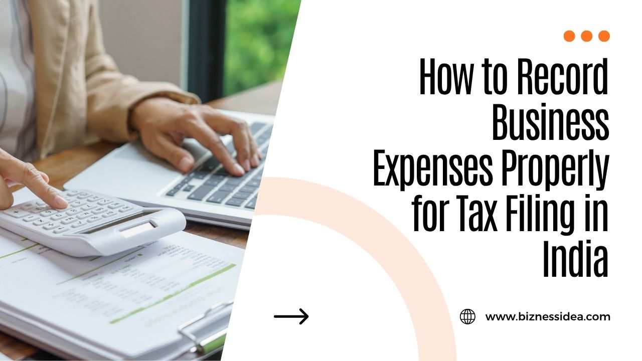 A visual showing how to record business expenses