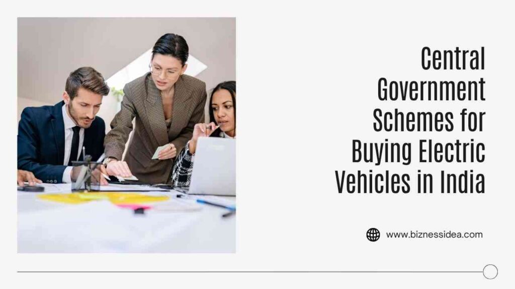 A visual for Central Government Schemes for Buying Electric Vehicles in India