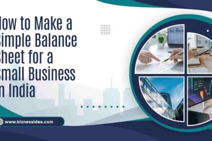 How to make a simple balance sheet for a small business in India