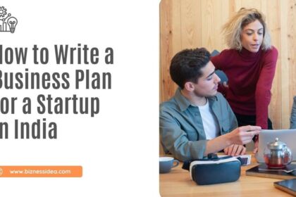 A visual to show how to write a business plan for a startup in India